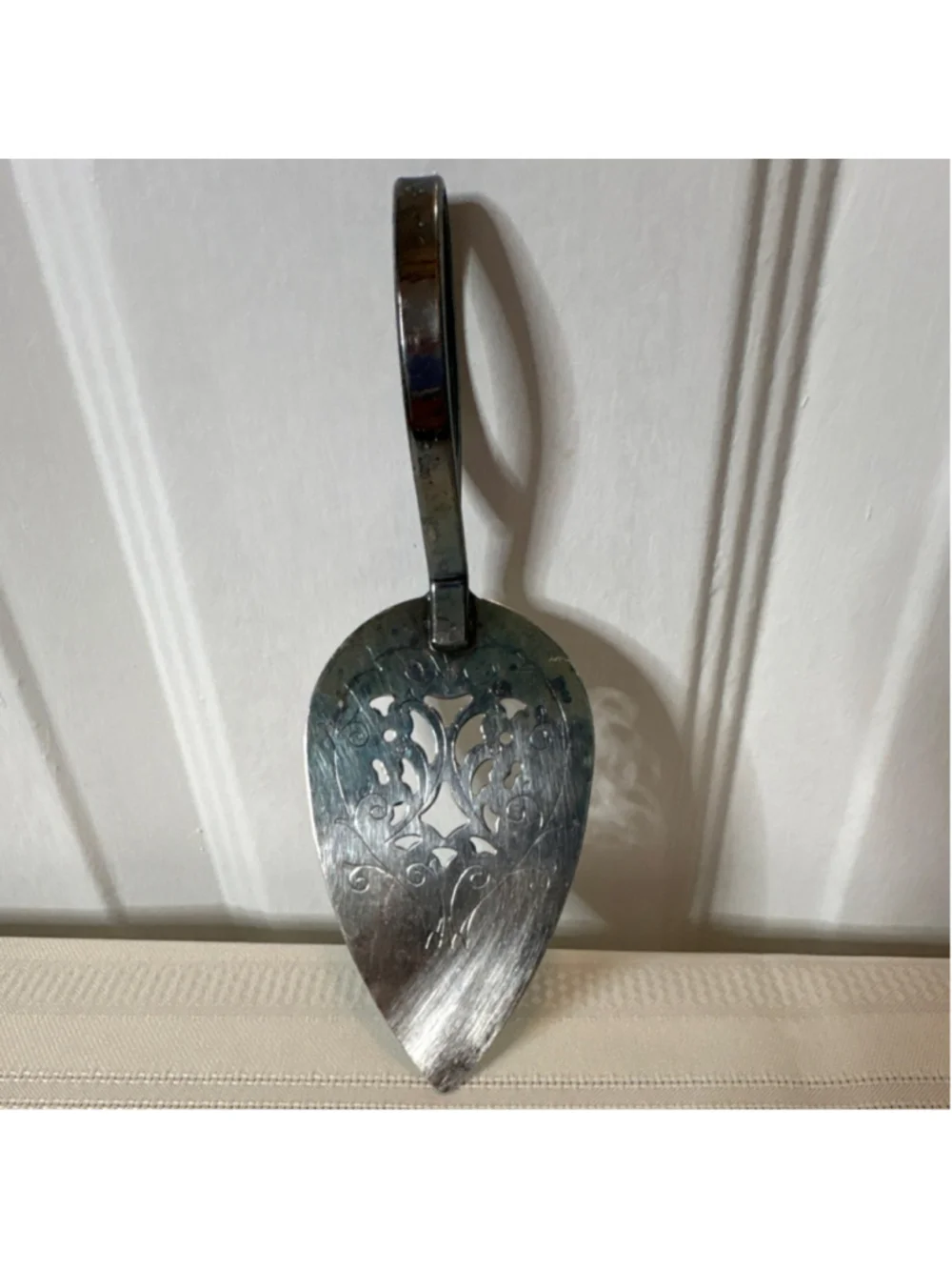 Italy Silverplate Cake/Pie Server Ornate Cutout Design
